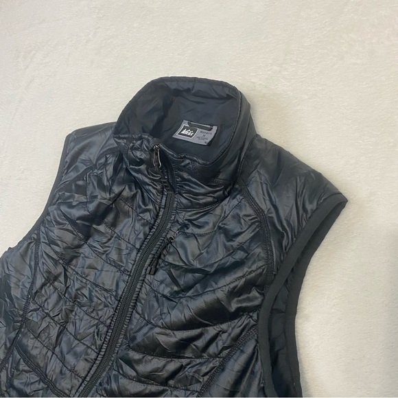 REI Puffer Vest Women's M Black Full Zip Primaloft Pertex Quantum Eco Polyester - Picture 2 of 9